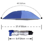 New-Vi Fishing Umbrella Hat Folding Adjustable Sun Rain Cap, 7-Ribs Anti-Uv Waterproof Headwear For Fishing Gardening Golf Sunsh