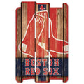 Wincraft MLB Boston Red Sox Wood Fence Sign, Black