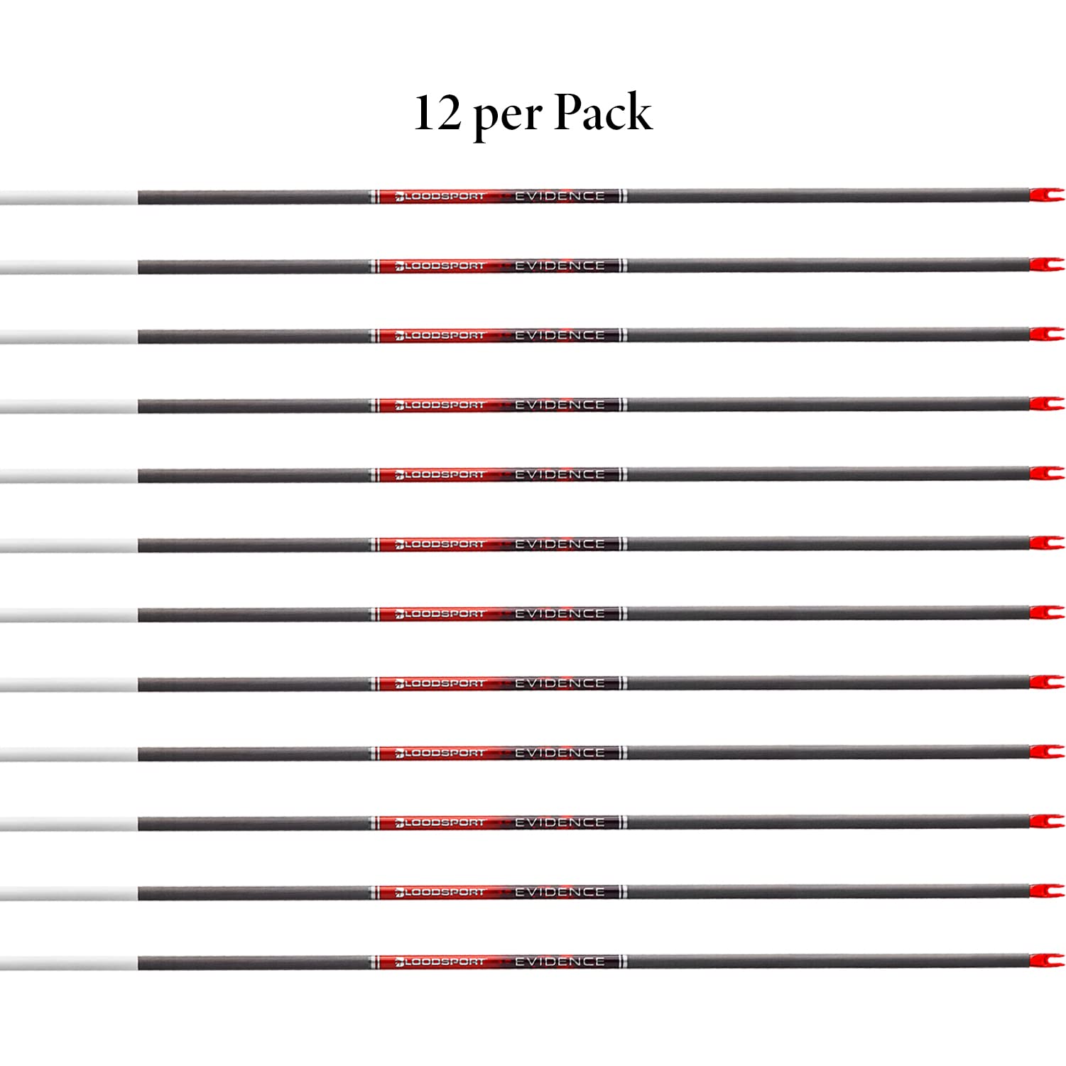 Bloodsport Evidence Bare Shaft Precise Durable Carbon Hunting Arrow For Compound Bow - 31'' Length, 165'' Micro-Diameter, 001''