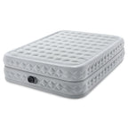 Intex 64489Ed Dura Beam Supreme Air Flow Inflatable Velvetaire Soft Airbed Mattress W/ Built In Pump & Portable Storage Case, Qu