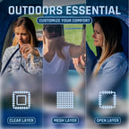 Fofana Pop Up Tents For Camping - 4-Person Dome, Blue - Windproof & Water-Resistant Cold Weather Tent & Pop Up Shelter With 270-