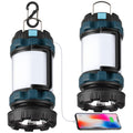 2 Pack Camping Lantern, Outdoor LED Camping Light, Rechargeable Flashlights with 1000LM, 6 Modes, 4000mAh Power Bank, IPX5 Water