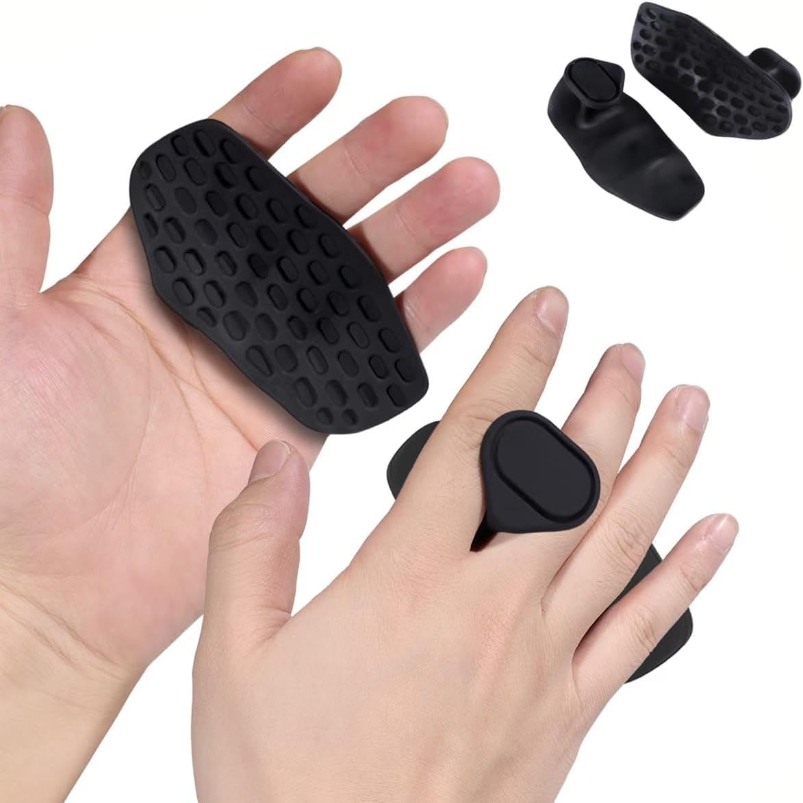 Fastunbox (Label) AntiSlip Ergonomic Fingerless Workout Grips For Weightlifting, PullUps & Crossfit  Rubber Palm Protector, S