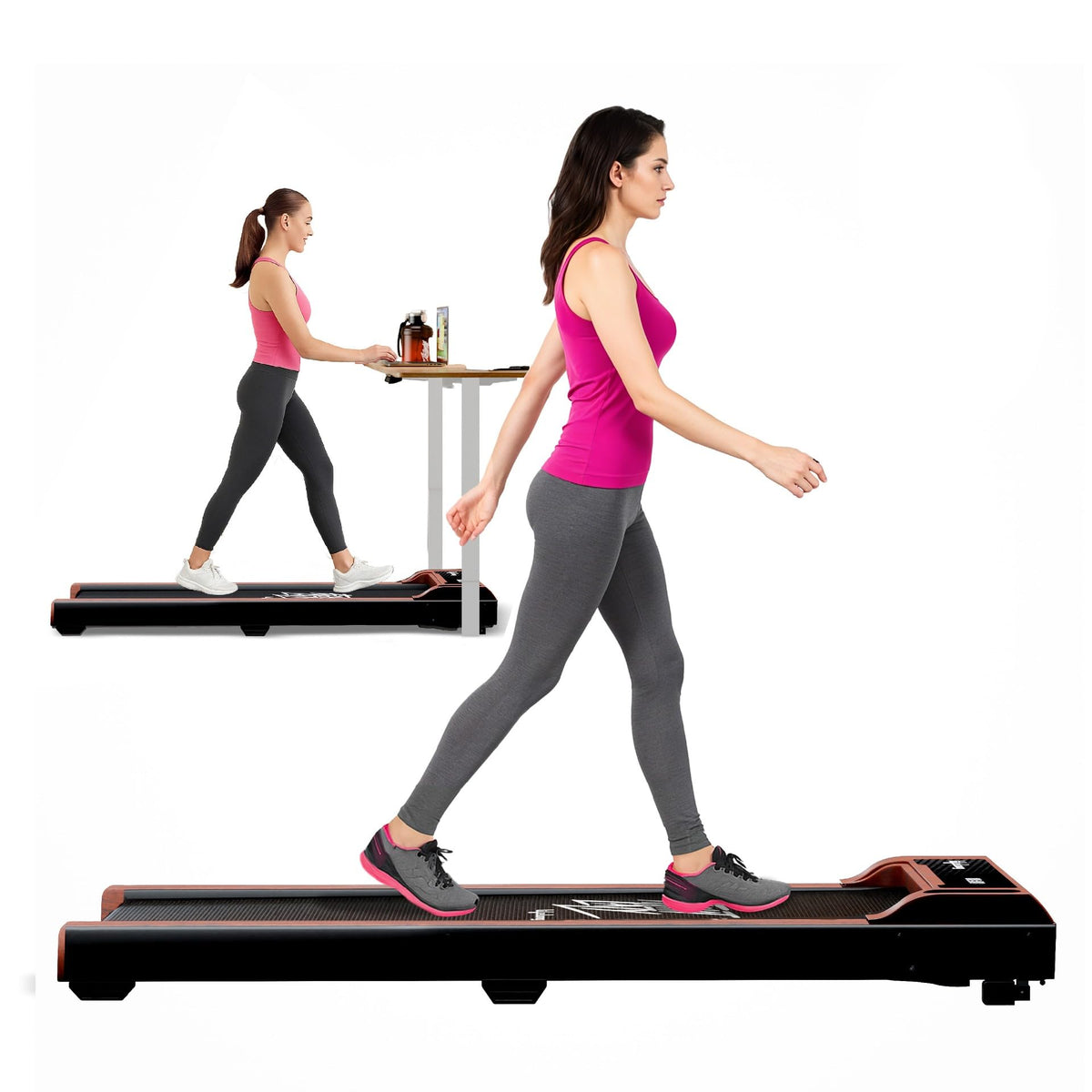 Lifelong Walking Pad Treadmill | 3 Hp Motor | 2Level Manual Incline | Led Display | Foldable Design | Remote Control | 110 Kg C