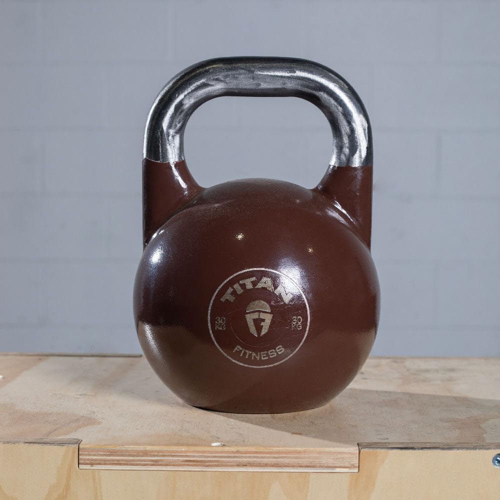 Titan Fitness 30 Kg Competition Kettlebell, Single Piece Casting, Kg Markings, Full Body Workout