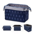House Of Quirk Canvas 17 Cms Toiletry Kit Women Travel Jewelry Organizer Electronics Accessories Hard Drive Carry Case Portable 