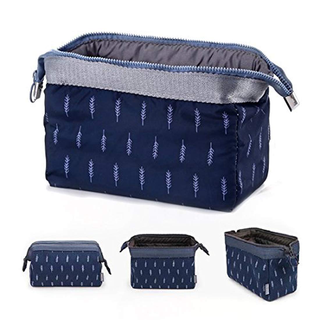House Of Quirk Canvas 17 Cms Toiletry Kit Women Travel Jewelry Organizer Electronics Accessories Hard Drive Carry Case Portable 