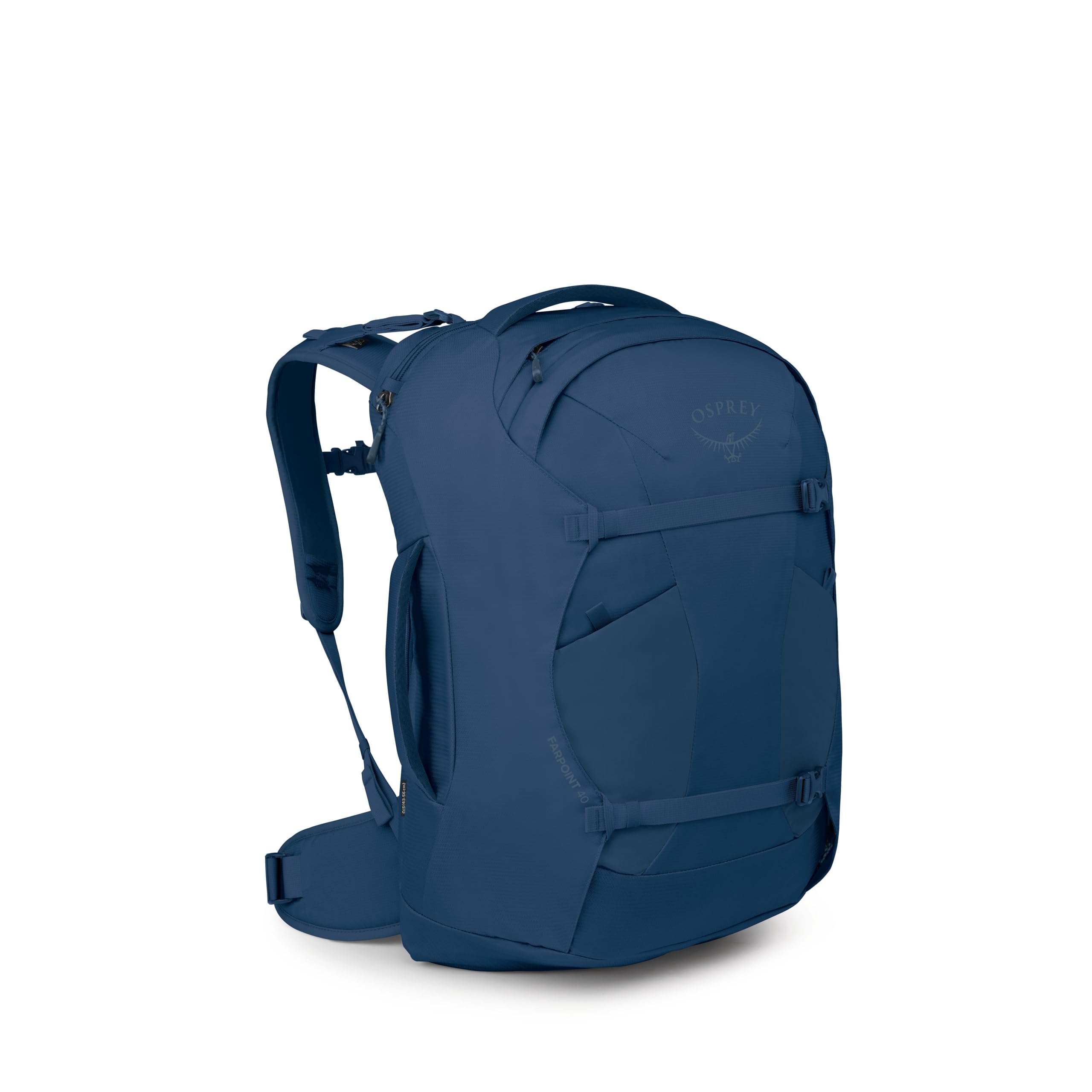Osprey Farpoint 40L Mens Travel Backpack - Carry On Bag with Laptop Sleeve and Toiletry Pocket, Antique Blue