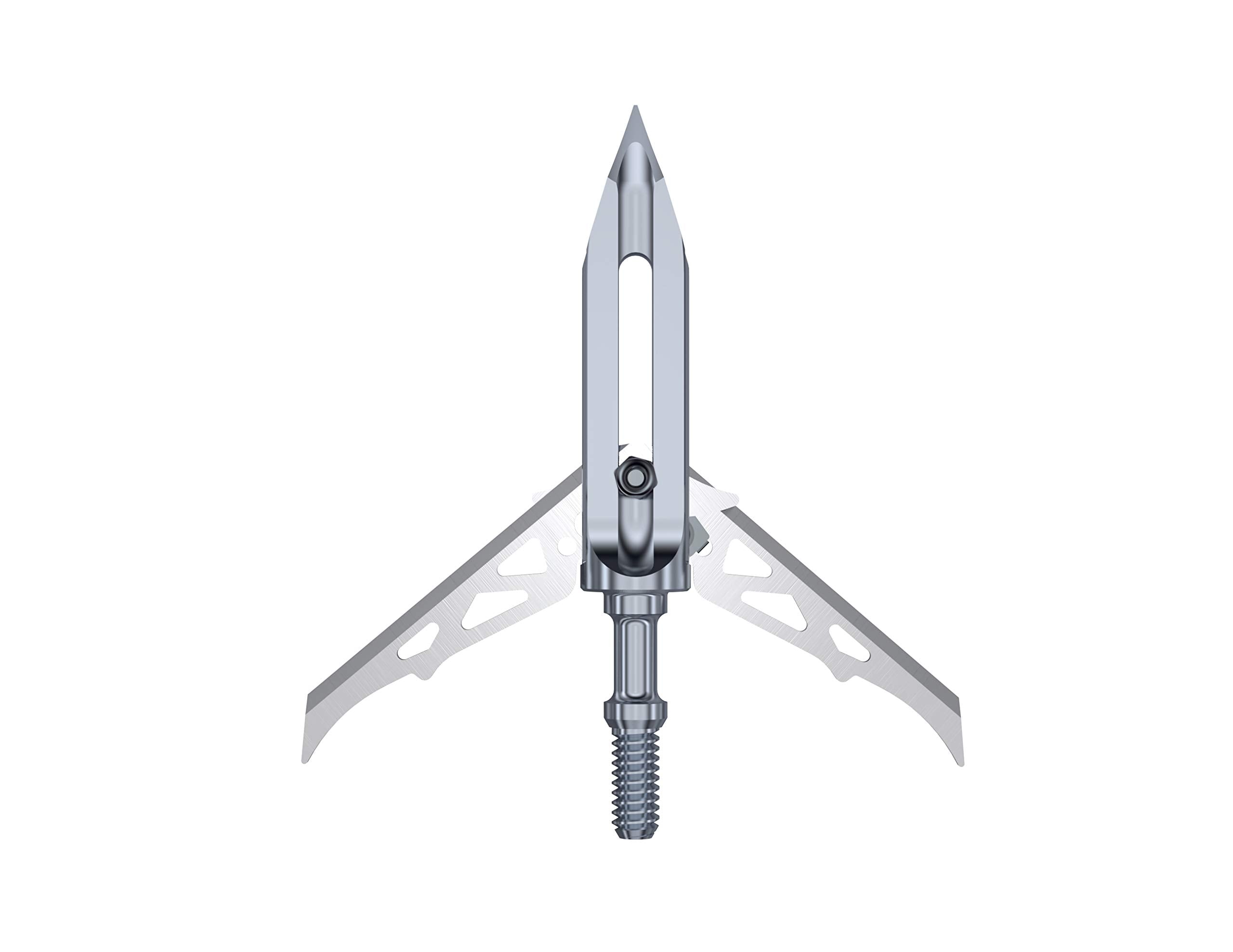 Ravin R100 Titanium High Performance 450 Fps Rated Mechanical Broadheads 100 Grain Pack Of 3, Silver