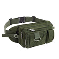 Gustave Oxford Waist Bag, Water Resistant Multi Pocket, Army Green EDC