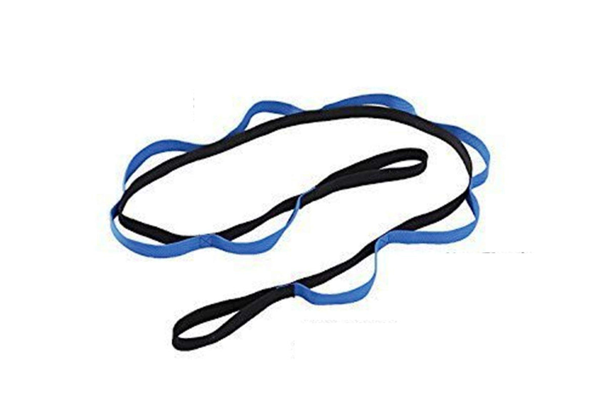 Potvalor Strap Band With 10 Loops For Therapy, Fitness, Pilates Exercises, Yoga Nylon Yoga Strap