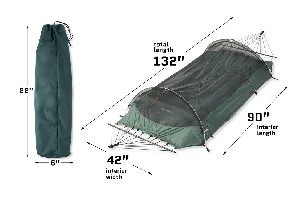 Lawson Hammock Blue Ridge Camping Hammock And Tent (Rainfly And Bug Net Included)