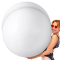 Gemscream 2 Pcs 6.5 Feet Inflatable White Giant Beach Ball Large Inflatable Ball Swimming Pool Party Balls for Summer Beach Mass