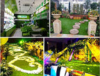 Synthetic Artificial Grass Turf 12Ftx34Ft, Indoor Outdoor Balcony Garden Pet Rug Turf Home Decor, Faux Grass Rug Carpet With Dra