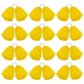 Hooshing 12Pcs Cheerleading Pom Poms Yellow Plastic Cheer Pom Poms With Handles For Team Spirit Sports Party Dance
