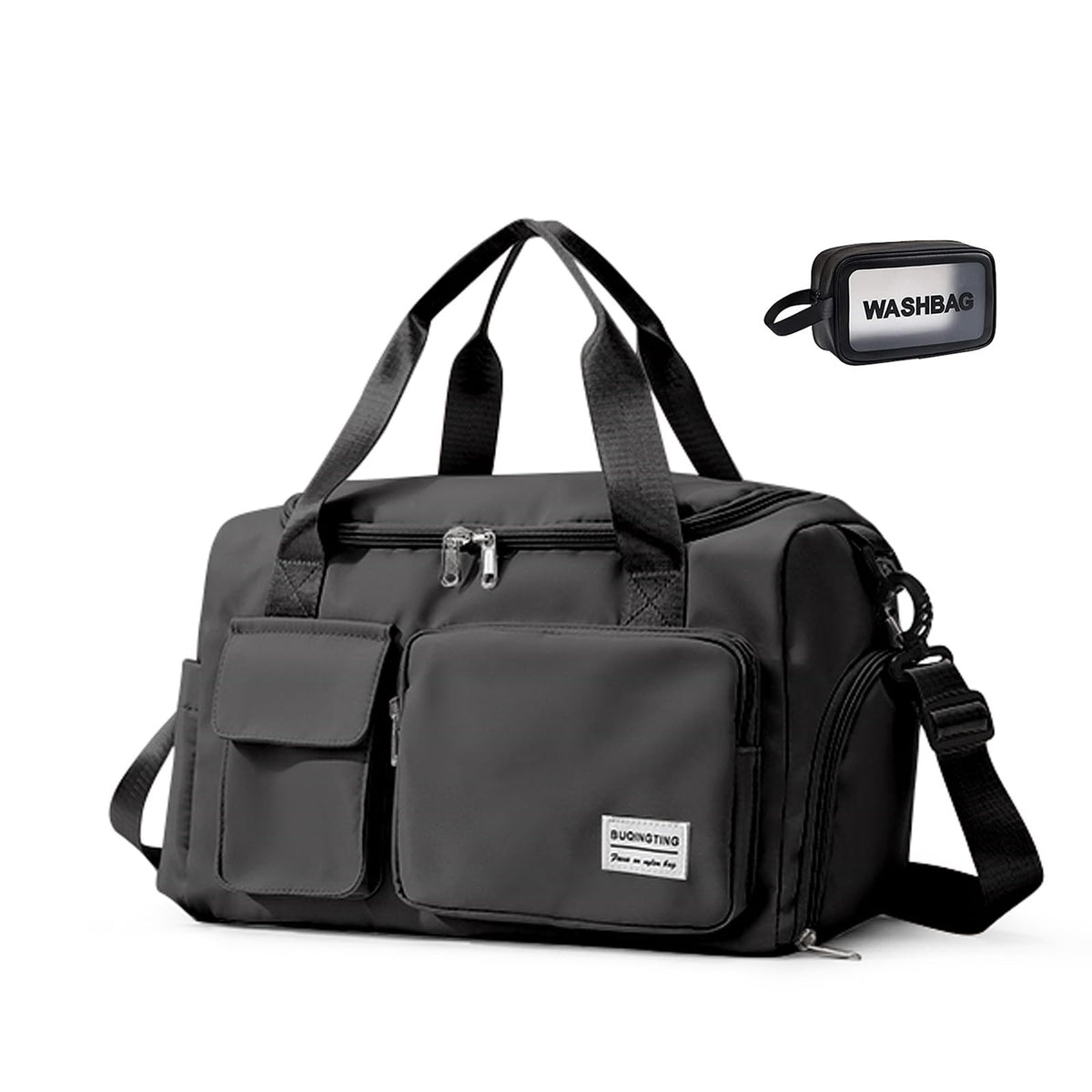 Small Gym Bag For Women, Travel Duffle Bag Carry On Weekender Bag With Shoe Compartment, 02#Black, Gym Bag & Toiletry Bag, Gym B