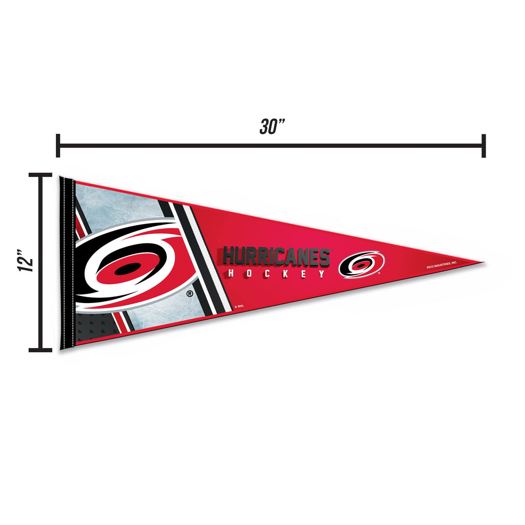 Rico Industries Nhl Hockey Carolina Hurricanes Primary 12'' X 30'' Felt Wall D  Cor Pennant - Great For Home/Bed Room/Man Cave D