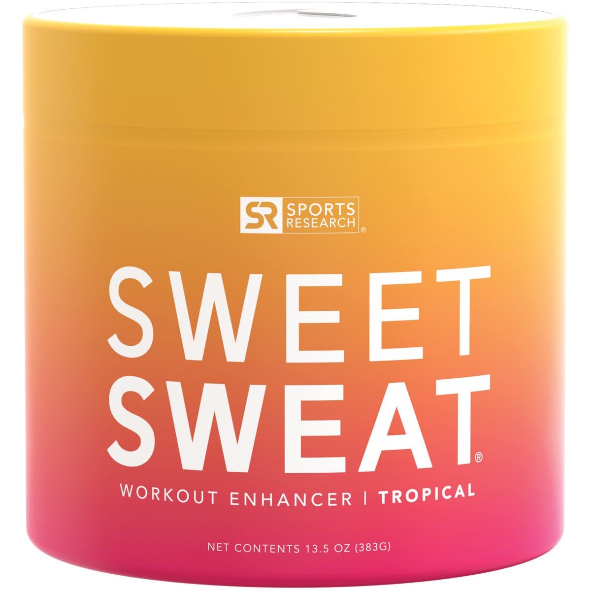 Sweet Sweat Workout Enhancer Gel - Maximize Your Exercise & Sweat Faster - 13.5oz Jar (Tropical Scent)