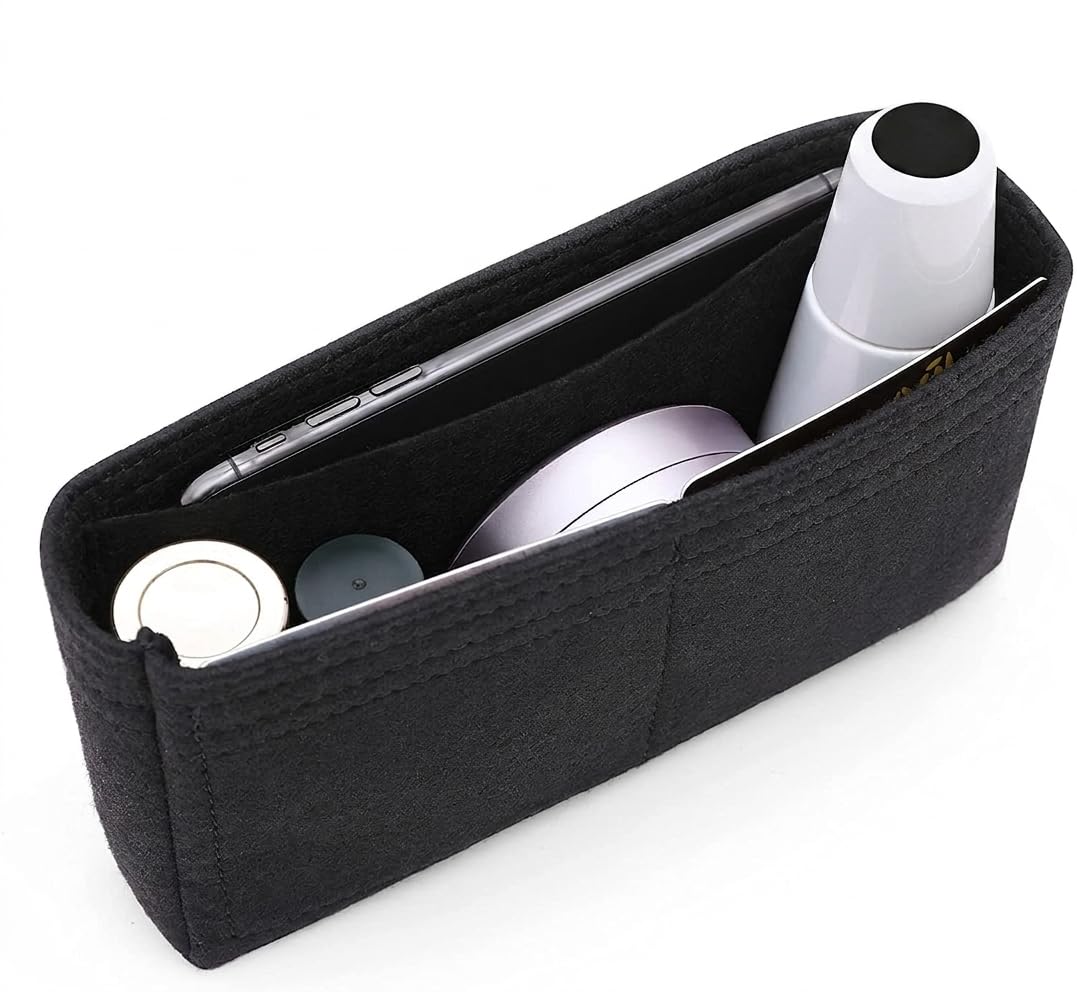 Green Sheep Women Felt Fabric Purse Organizer Inserts For Ladies Shoulder Handbag, Tote, Hobo Bag Purse Divider, Multiple Storag