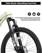 Glerc 24 Inch Kids Bike, Kids Mountain Bike for Boys and Girls Ages 6-10, 21-Speed Skyline Bicycle with Front Suspension and Dis