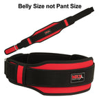 Mrx Weight Lifting Belt With Double Back Support Gym Training 5'' Wide Belts 11 Colors (Red, Large)