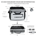 Morxplor Waterproof Pvc Material Paddleboard Cooler Deck Bag,40 Cans Sup Deck Cooler Bag,Cooler Bag For Paddleboard,Lunch Box Co