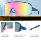 Maxjuli Polarized Sunglasses For Men Women, Windproof Outdoor Sports Cycling Running Uv400 Protection Sun Glasses (Solid Blue To