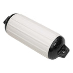 Taylor Made Super Gard Boat Fender, White (10.5'' X 30'') Double-Molded Ends, Ribbed Technology To Minimize Roll, Rubber Footbal