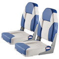 Vevor 2-Pack 21.85 High Back Boat Seat With Thickened Sponge Padding And Hinge, Fold-Down Boat Captain Chairs, Easy To Store, Id