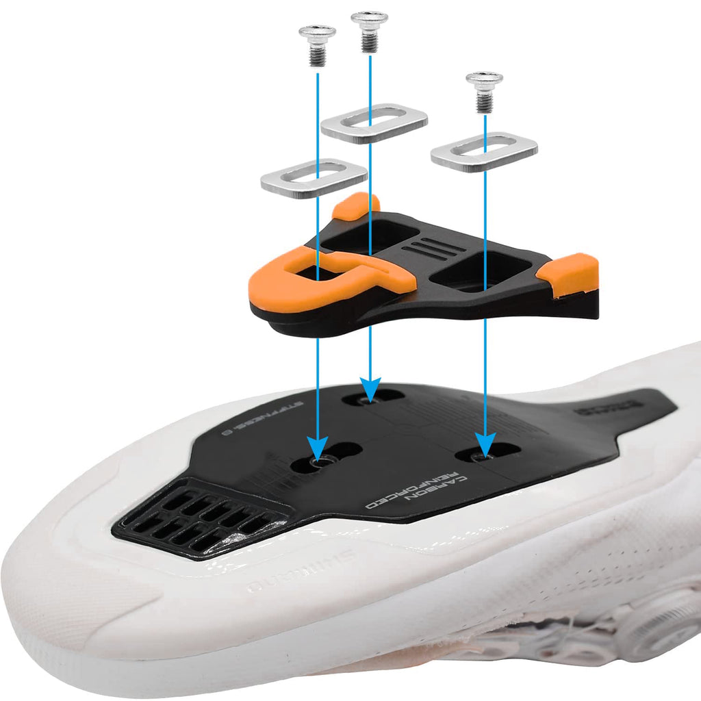 Thinvik Road Bike Cleats For Shimano Spd-Sl Locking Cycling Pedals Cleat For Shimano Sh11 System Shoes - 6 Degree Float