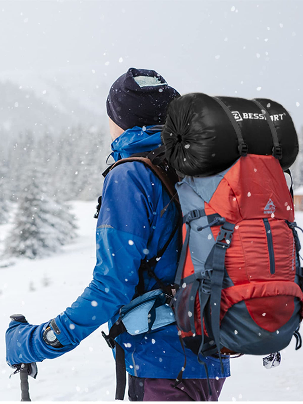 Bessport Mummy Sleeping Bag  15-45 ? Extreme 3-4 Season Sleeping Bag For Adults Cold Weather- Warm And Washable, For Hiking Trav