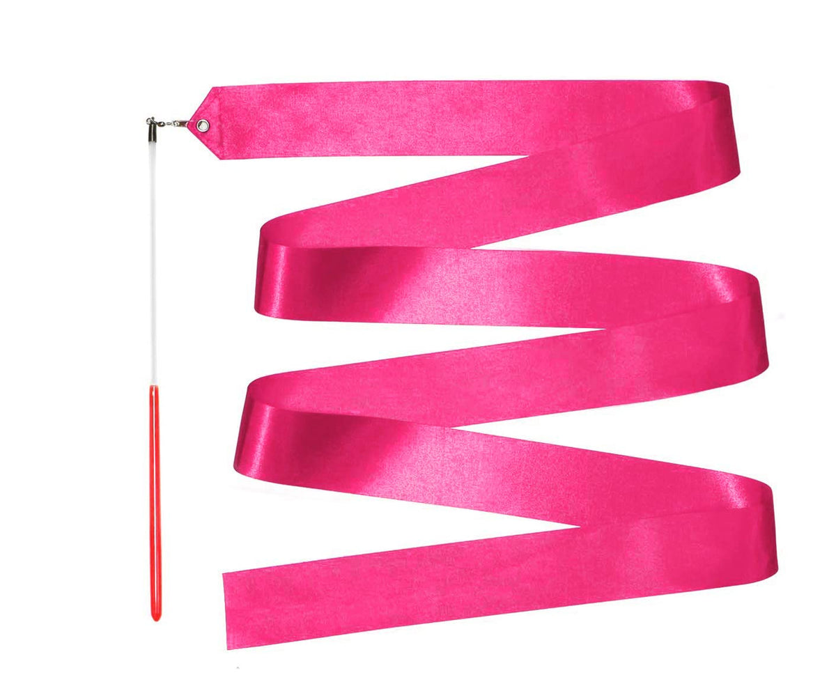 Tiptop Decoration Gymnastic Rhythmic Dancing Ribbon Streamer Stick (1 Piece) (Hot Pink)