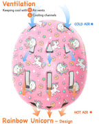Toddler Bike Helmet For Boys And Girls, Adjustable Kids Helmets From Infant/Baby To Children, 1/2/3/4/5/6/7/8 Years Old (Unicorn
