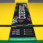 Cuesoul Heavy Duty Darts Mat Includes Both Official Soft & Steel Tip Throwline Rose Skull