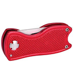 Mile High Life All Metal Foldable Golf Divot Tool With Pop-Up Button & Magnetic Ball Marker (Red Fish)