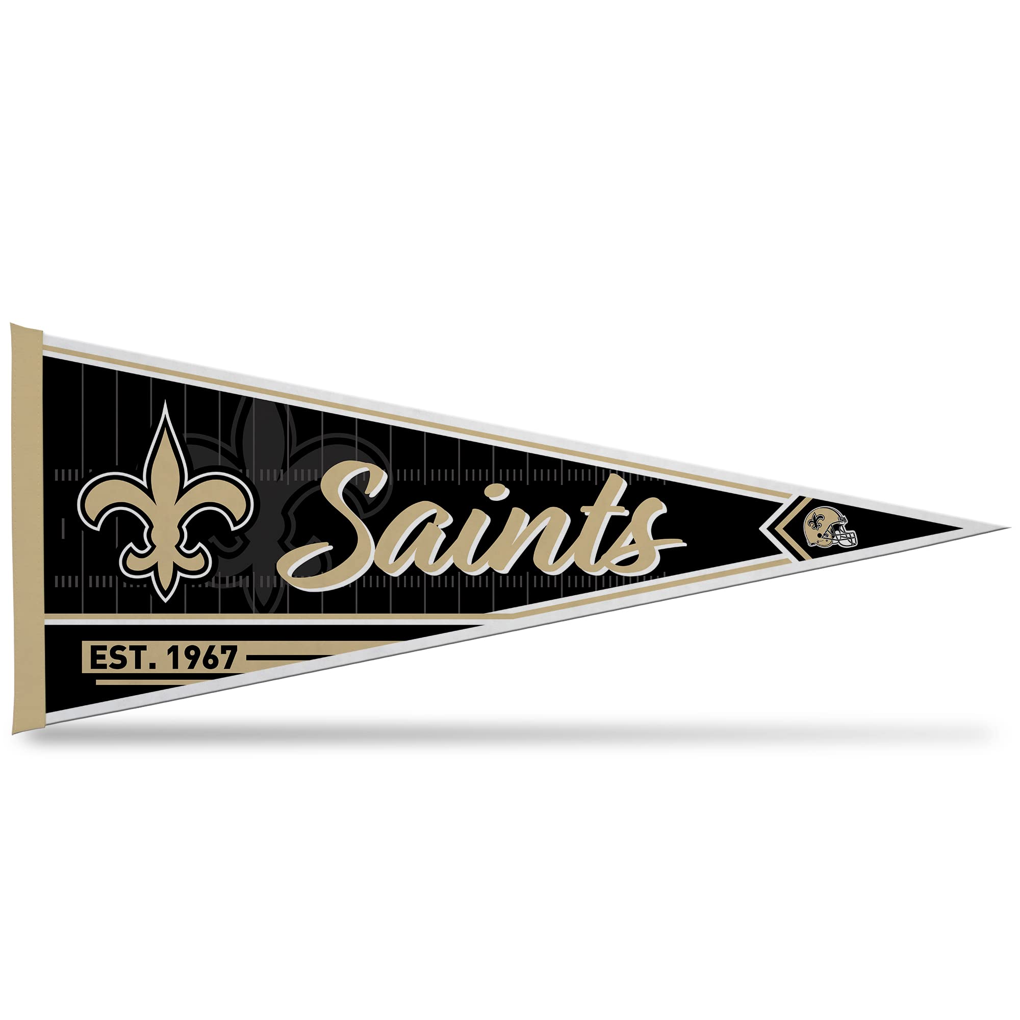 Rico Industries NFL Football New Orleans Saints Classic 12 x 30 Felt Wall D  cor Pennant - Great for Home/Bed Room/Man Cave D  c