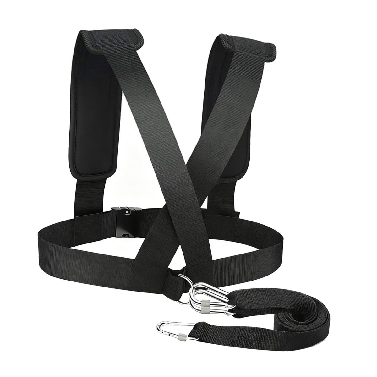 Merishopp Sled Harness Adjustable Weight Bearing Shoulder Strap Padded Fitness Workout For 1.5 Tons