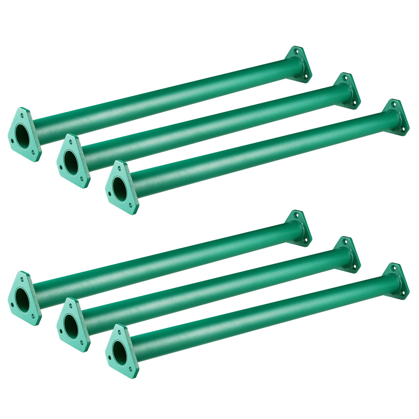 EISENSP Extra Long 21.5 Steel Monkey Bars for Backyard - Ladder Rungs Hardware Kit - Hexagonal at Both Ends (Set of 6) (Green)