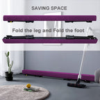 Glant 7.2Ft Ultrasimple Adjustable&Foldable Balance Beam,High-Low Floor Beam Suede Gymnastics Equipment,No Tool Require, Gymnast
