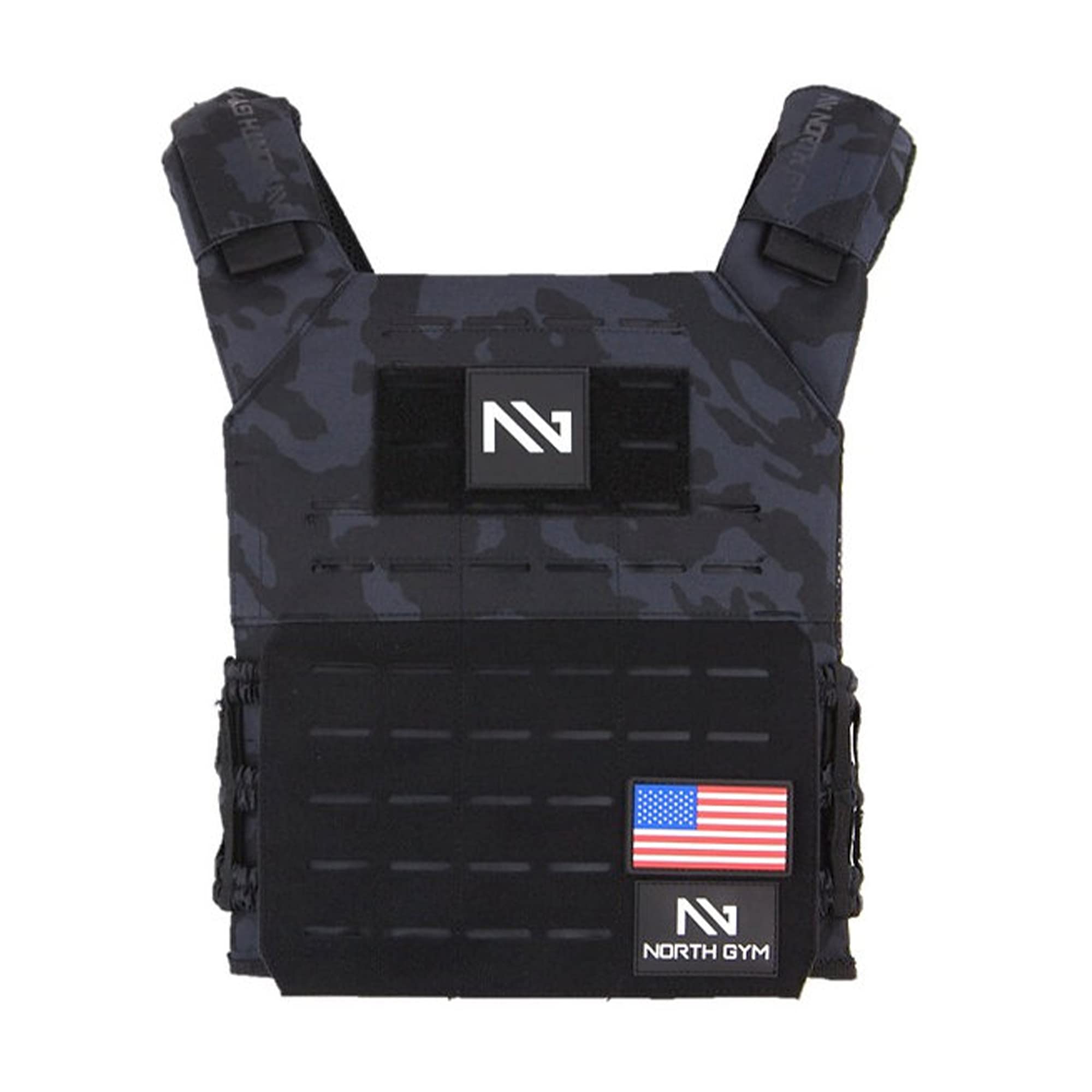 Northgym Adjustable Fitted 20Lbs Weighted Vest For Men And Women/Perfect For Endurance & Strength Training And Wods In Black Cam