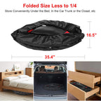 48 Inch Foldable Fitness Trampolines With 4 Level Adjustable Heights Foam Handrail,Jump Trampoline For Kids And Adults Indoor&Ou