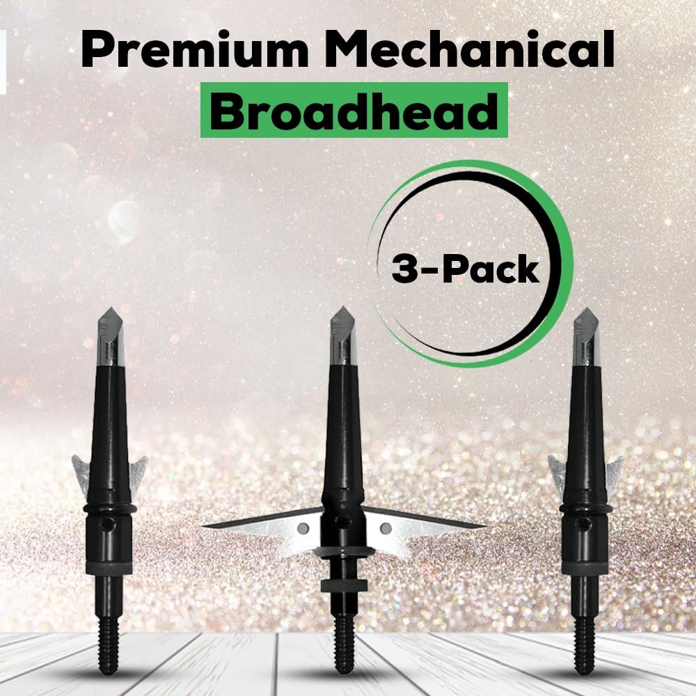 Centerpoint Archery Axcpbh100 Deadpoint 100-Grain Mechanical Broadhead, 3-Pack