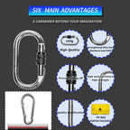 Oak-Sports Caribeener Clips,Climbing Carabiner(25Kn=5600Lbs),Heavy Duty Carabiner Clip,Multipurpose For Rigging, Ropes, Hammocks