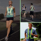 Chiwo Reflective Vest Running Gear 2Pack, High Visibility Adjustable Safety Vest For Night Cycling,Hiking, Jogging,Dog Walking(C