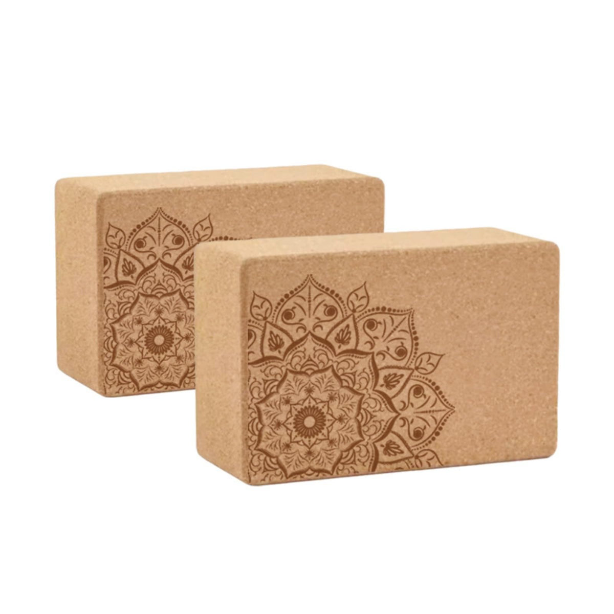 UJEAVETTE High Density Cork Block Strong Support Cork MindBody Block Textured Surface Exercise Gear for Dance Class, Fitness Tr