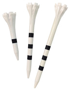 Champ 86509 Zarma Flytee My Hite 2-3/4'' 30 Count White With Black Stripes Golf Tees