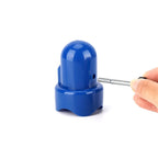Ziziland 1.5'' Diameter Trampoline Enclosure Pole Cap With Screw Thumb, 8 Pieces, Blue