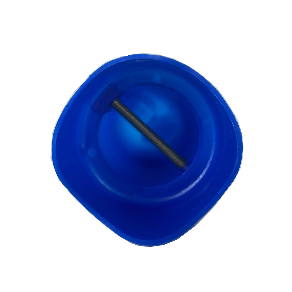 Mssviging Large Trampoline Enclosure Pole Caps With Screw-In Bolts, Only Fit For Pole 1.5 Inch Diameter, 6 Piece, Blue