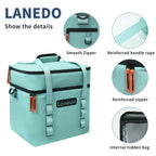 Lanedo Lisa Lunch Soft Cooler 20 Can, Insulated Bag Portable Ice Chest Box For Lunch, Beach, Drink, Beverage, Travel, Camping, P
