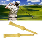Zivisk Bamboo Golf Tees 3-1/4 Inch 100 Count Wooden Tall Step Down Castle Tees Golf (Natural Color)